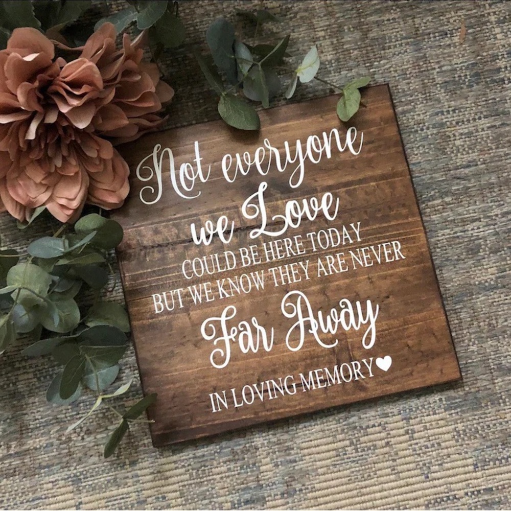 In loving memory wedding sign